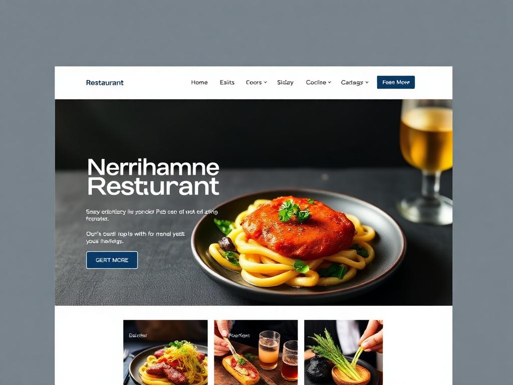 Restaurant website design preview